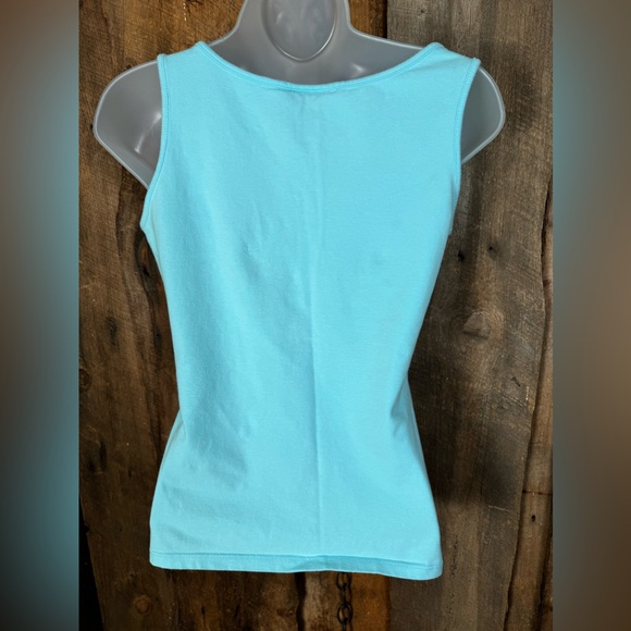 Las Olas Turquoise Sleeveless Top - size small - Picture 4 of 8